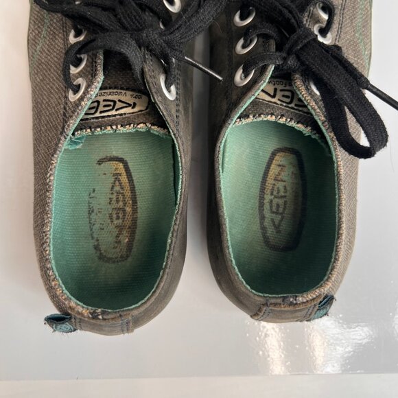Keen Shoe Women 9 Leather Canvas Low Top Lace Up Sneaker Hike Trail Work Core Go - Picture 7 of 11